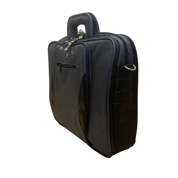 Targus Men’s Blue Nylon With Multiple Compartments Slim Briefcase Laptop Bag - Picture 4 of 13